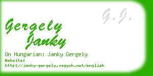 gergely janky business card